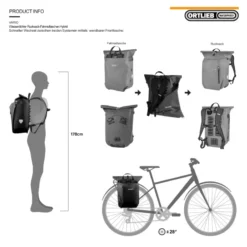 Vario QL2.1 20 l Fahrradtasche & Rucksack rot