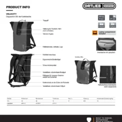 Velocity 17 L Fahrradrucksack schwarz