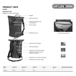 Velocity PS 17 L Fahrradrucksack schwarz